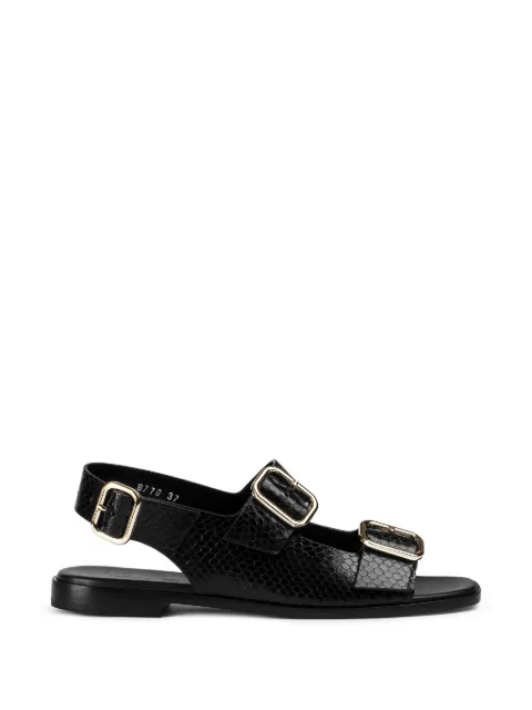 Doucal's python-printed leather sandals Black DD8770DEGNUF277NN00
