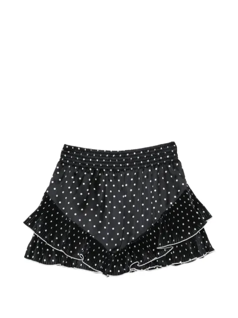 Self-Portrait polka-dot pleated shorts Black SS26099SK