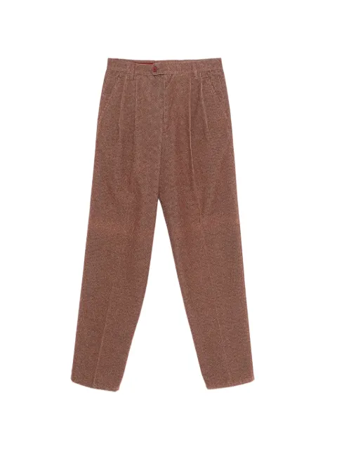 Missoni Pre-Owned 1980s pleated cotton trousers Brown MI250ASD