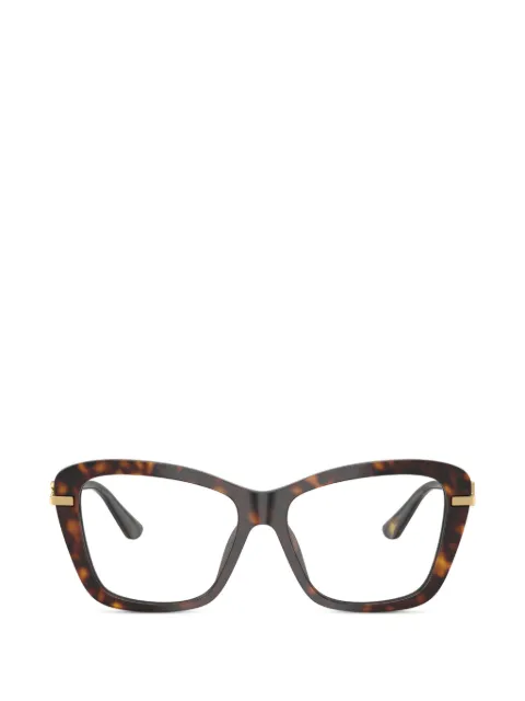 Dolce & Gabbana Eyewear cat-eye logo glasses Brown DG3439