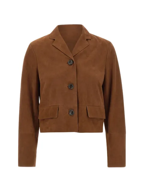 LIU JO suede boxy jacket Brown CA6379P0382