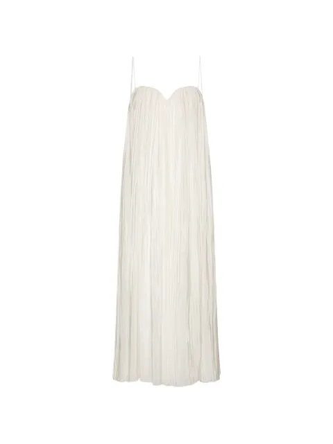 ROTATE BIRGER CHRISTENSEN pleated strap dress White 115735857
