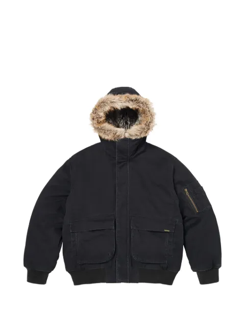 Supreme zip-up hooded jacket Black SU27011