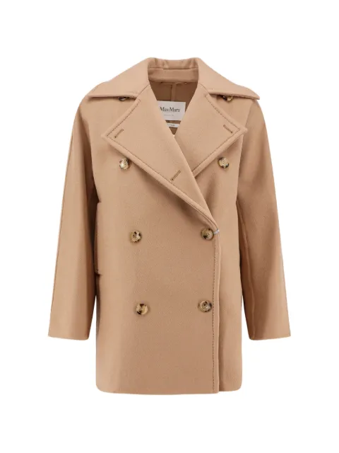 Max Mara notched lapel double-breasted coat Neutrals 2421086123600
