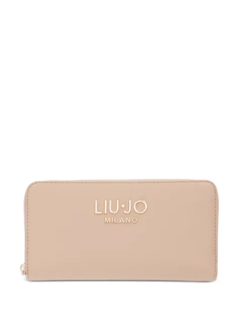 LIU JO large logo-plaque wallet Neutrals AA6170E1012