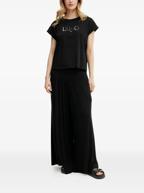 LIU JO logo-embellished T-shirt Black TA5181JS003