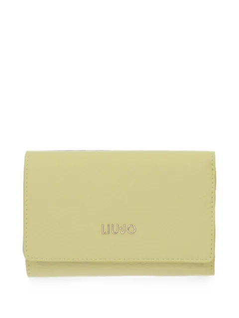 LIU JO pebbled-effect trifold wallet Yellow AA6172E1109