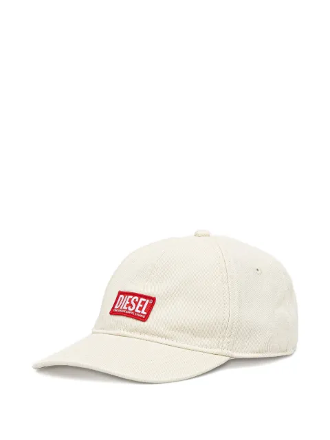 Diesel logo-patch baseball cap White A113600BLAA