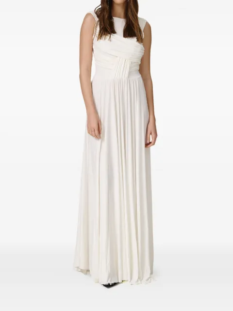 PNK draped maxi dress White RDRAPAL