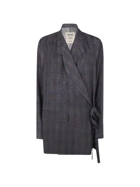 Uma Wang tie-fastening jacket Blue UW6041098