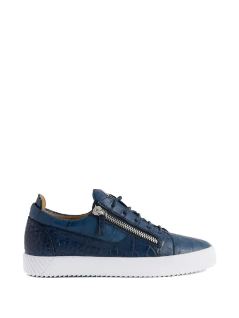 Giuseppe Zanotti crocodile-effect zip sneakers Blue RU50029H06