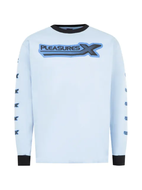 Pleasures long-sleeve T-shirt Blue P26SP063
