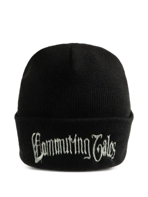Carhartt WIP ribbed logo-patch beanie Black I035989