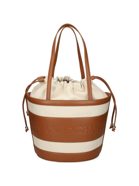 Armani Exchange drawstring-closure bucket bag Neutrals XW002607AF22635
