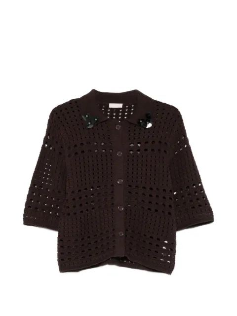 LIU JO crochet cardigan Brown WA6325MA79R