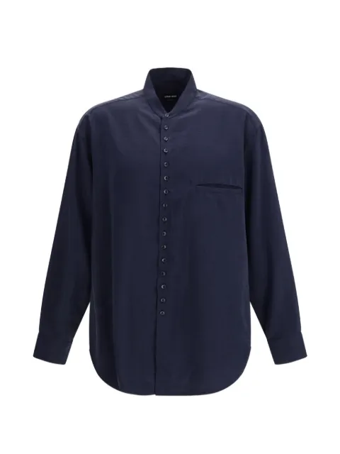 Giorgio Armani band-collar shirt Blue GM003501TE10081