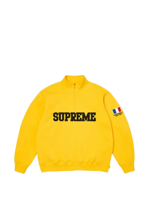 Supreme Flag half-zip sweatshirt Yellow SU27018