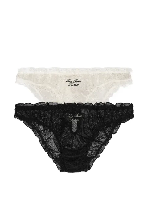 ROTATE BIRGER CHRISTENSEN x Love Stories lace bow briefs (set of two) Black SP26110129991366