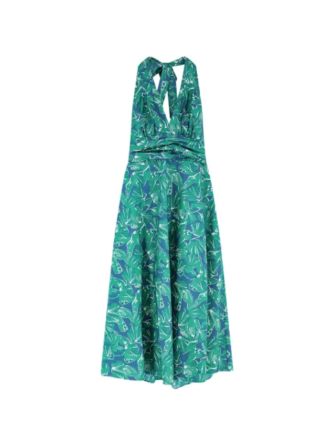 Max Mara halterneck printed dress Green 2611221042600