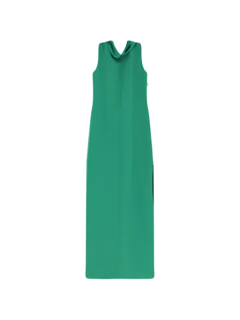 Max Mara plunging back side-slit dress Green 2611221074600