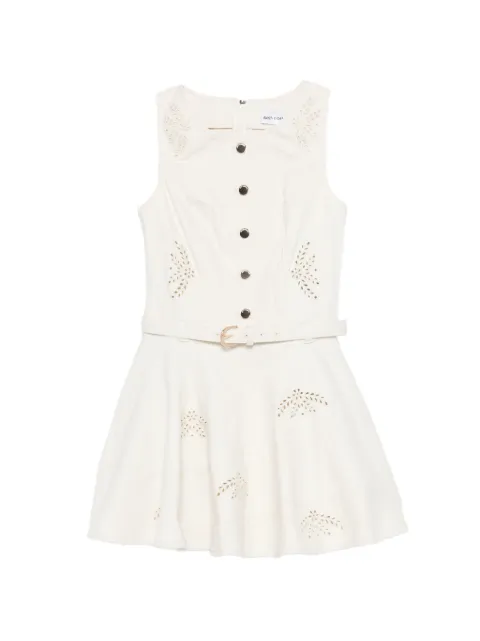 Self-Portrait cutout belted mini dress Neutrals SS26821S