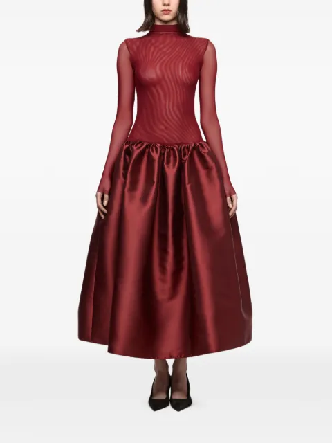 Atu Body Couture sheer ruffled dress Red AT25104