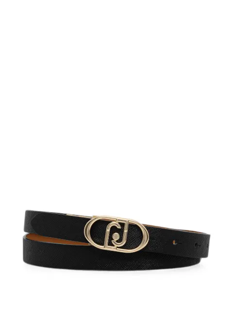 LIU JO logo-buckle reversible belt Black AA6326EE029