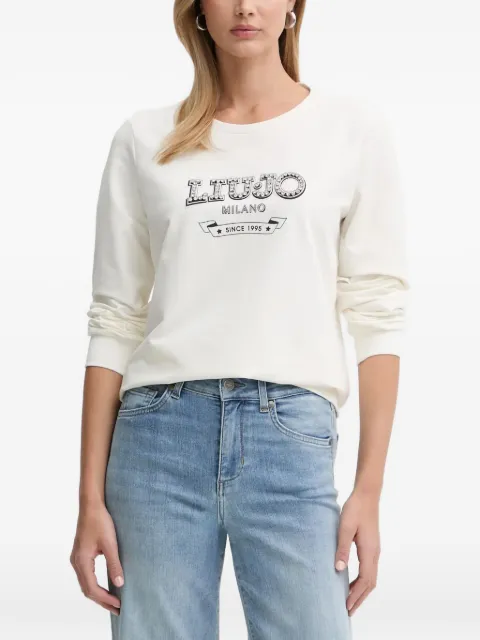 LIU JO logo-embellished sweatshirt Neutrals TA6073FS090