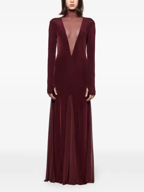 Atu Body Couture sheer panel dress Red AT26130
