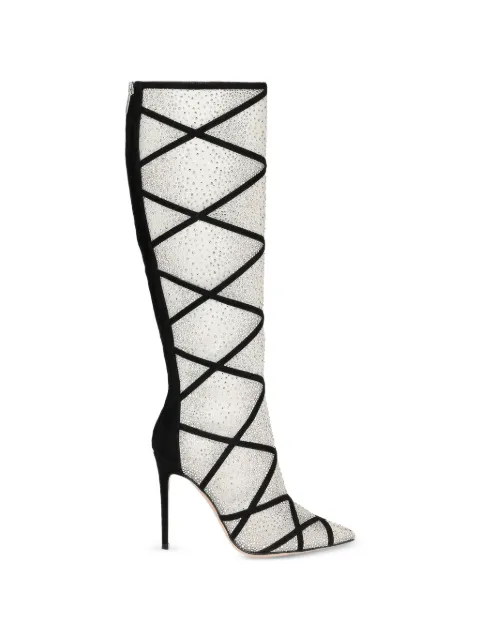 Gianvito Rossi Confetti suede embellished boots Black G8019515RICCOZ