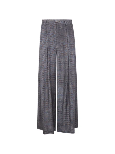 Uma Wang patterned palazzo pants Blue UW3016098