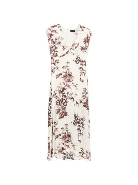 LIU JO long printed satin dress Neutrals CA6298TS061