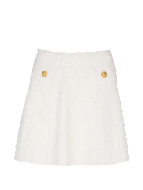Balmain button-embellishment mini skirt White GF0LBB49KJ890KA
