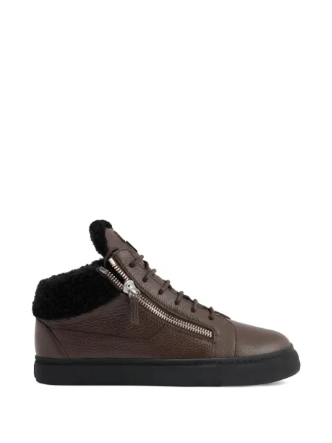 Giuseppe Zanotti Kriss zip leather sneakers Brown RM60022H03