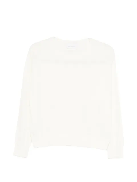 Solocascmir round-neck sweater White CS225
