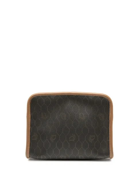 Christian Dior Pre-Owned 20th Century Honeycomb Coated Canvas pouch Black JII2SEPAUCTSZ134