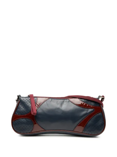 Prada Pre-Owned 2000-2025 Patent Trimmed Vitello Drive crossbody bag Blue ZC4S12LD4911AZ35