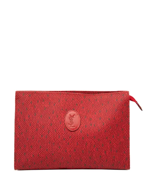 Saint Laurent Pre-Owned 2000-2010 Canvas clutch bag Red I2YH7ZX7MR2EY0LX