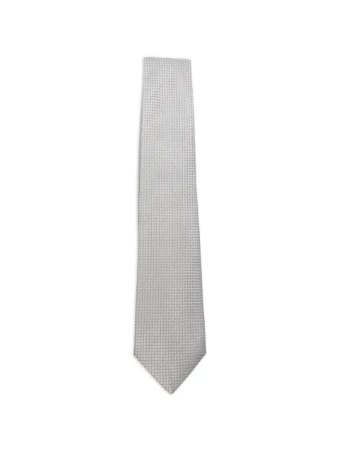Emporio Armani textured tie Grey EM001344TE19687