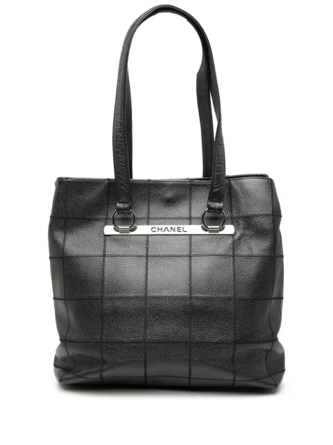 CHANEL Pre-Owned 2005-2006 Choco Bar Caviar tote bag Black 9BERF5I7EZE1ZO4U