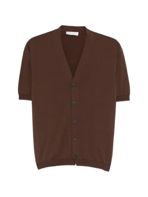 LUIGI GENTILE button V-neck cardigan Brown LG1333