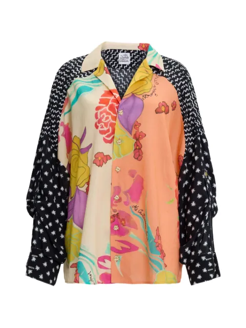 Donde Esteban floral long-sleeve shirt Black SS26SHI115
