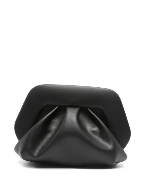 Themoirè small Bios ruched-top clutch bag Black NS1WTMBS0OOVF