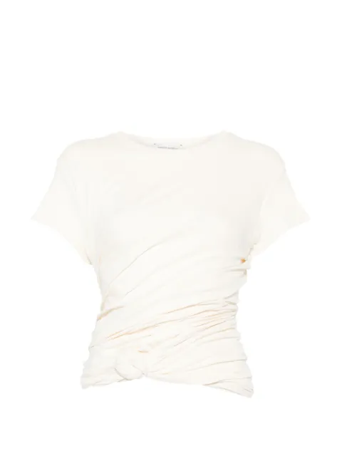 Magda Butrym side-knot detail T-shirt Neutrals 168526