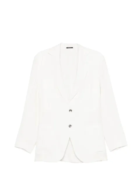 SARTORIO NAPOLI single-breasted linen blazer White SG1200S0741001