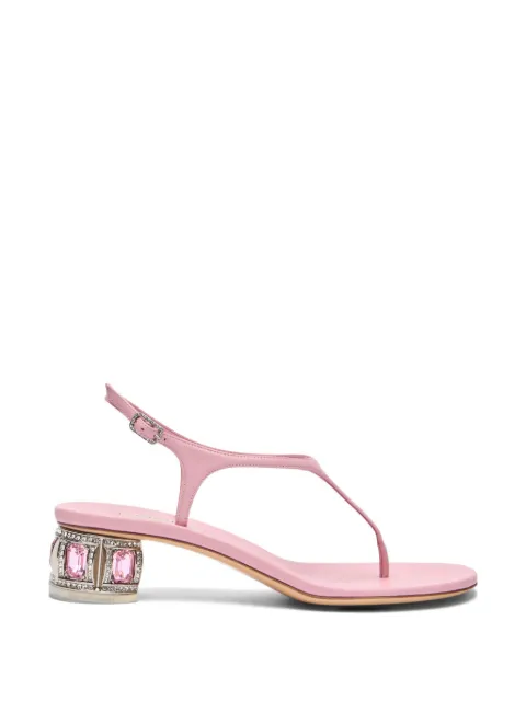 Casadei Belle Epoque crystal-embellished leather sandals Pink 1N253B0301C3023