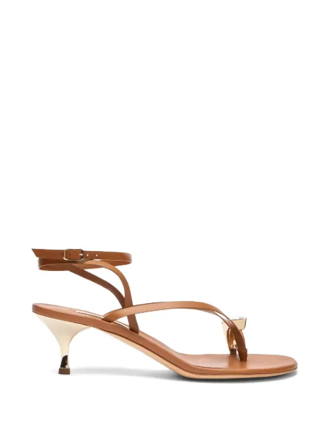 Casadei Julia crystal-embellished leather sandals Brown 1N254B0501C3025