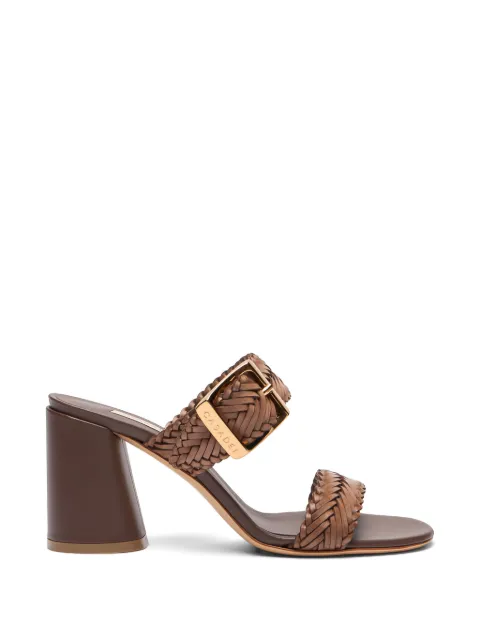 Casadei Kenya buckle-embellished woven sandals Brown 1M576B0801C3049