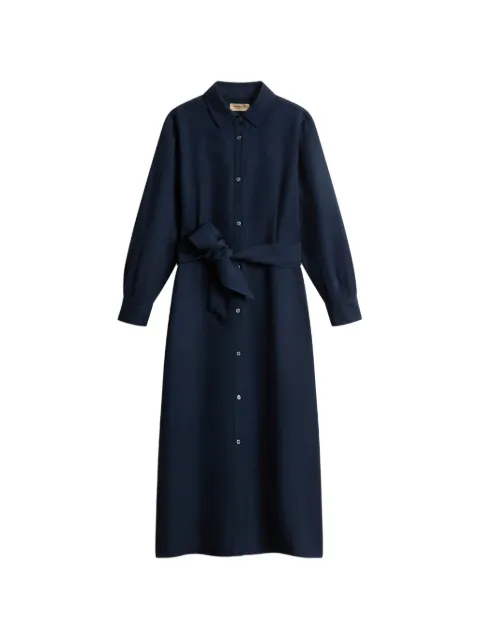 Woolrich shirt belt midi dress Blue CFWWDR2019FRUT3043
