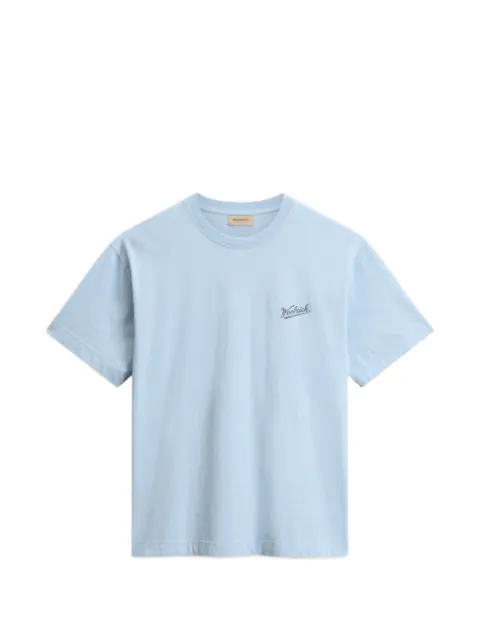 Woolrich logo cotton T-shirt Blue CFWOTE2010MRUT5334